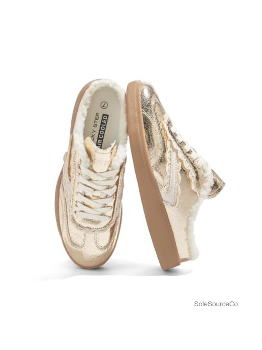 Suede PU Lace Up Mule Sneakers Casual Walking Shoes